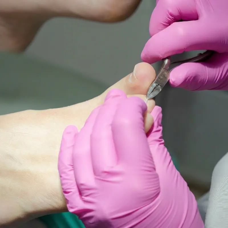 Tratamiento de quiropodia en Clínica Podosel: corte y cuidado de las uñas del pie